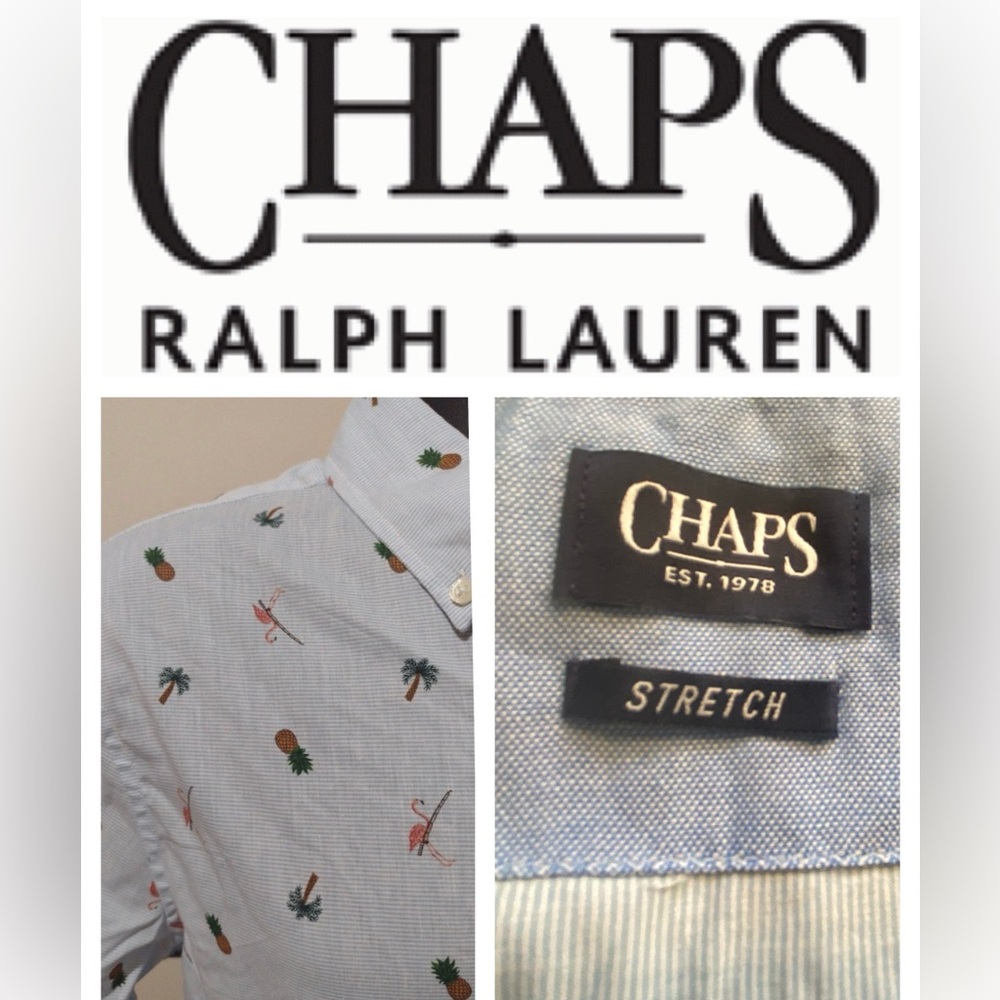 Chaps Stretch Tiki Tailgate Shirt  -S